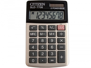 obrázek - Kalkulátor CITIZEN SLD-7708, kapesní, 8 digit, cover, dual power